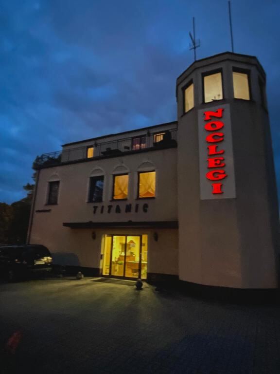 Titanic Hotel in Władysławowo at dusk
